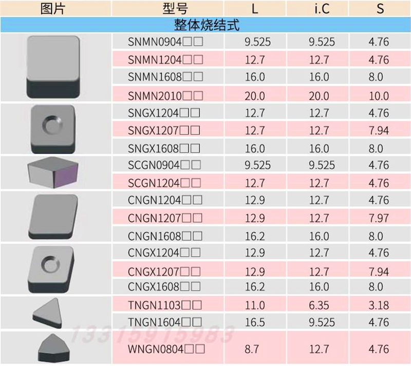 整体CBN刀粒